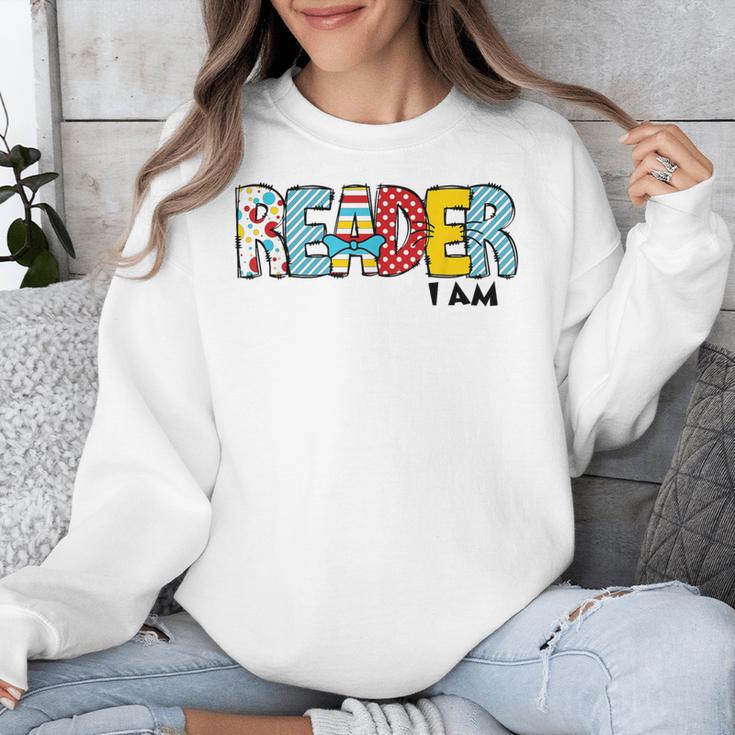 Reader I Am Bookworm Librarian I Heart Read Book Lover Unisex Sweatshirt
