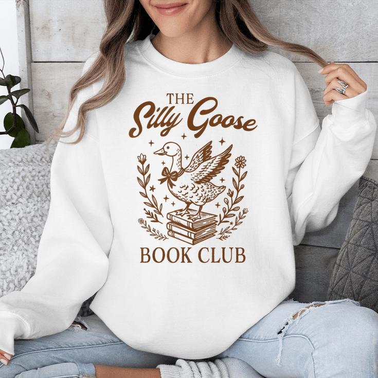 Reading Book Lover Bookish Librarian Silly Goose Book Club Unisex Sweatshirt