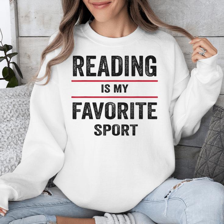 Reading Is My Favorite Sport Book Lover Quote Unisex Sweatshirt