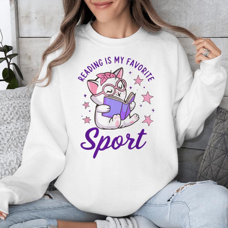 Reading Is My Favorite Sport Saying Quote Book Lovers Unisex Sweatshirt