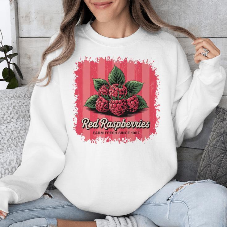 Red Raspberries Farm Fresh Since 1987 Nostalgia Unisex Sweatshirt