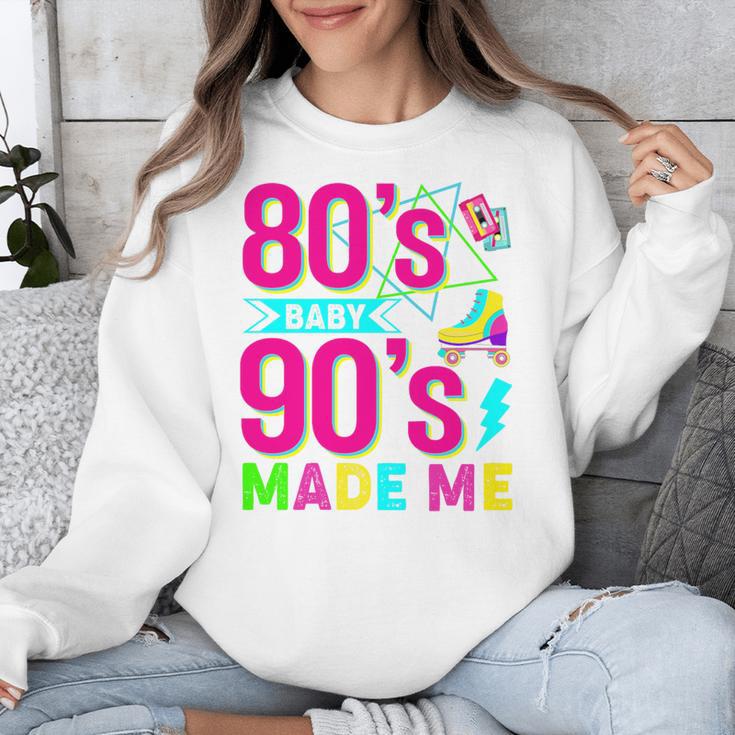 Retro 1980s 80's Baby 1990s 90's Made Me Nostalgia Vibes Premium Tri-Blend Unisex Sweatshirt
