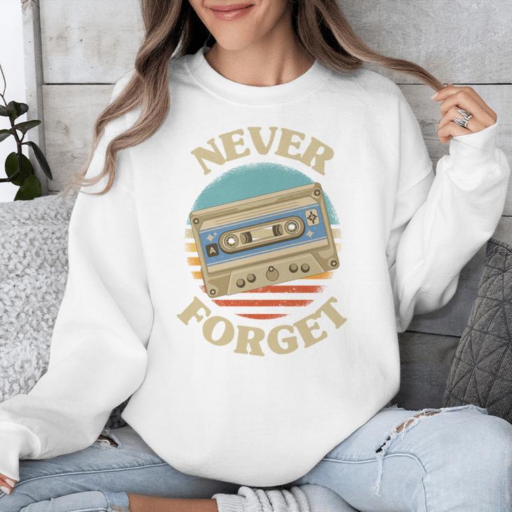 Retro Cassette Never Forget Nostalgia Vintage Unisex Sweatshirt Retro Cassette Never Forget Nostalgia Vintage Unisex Sweatshirt