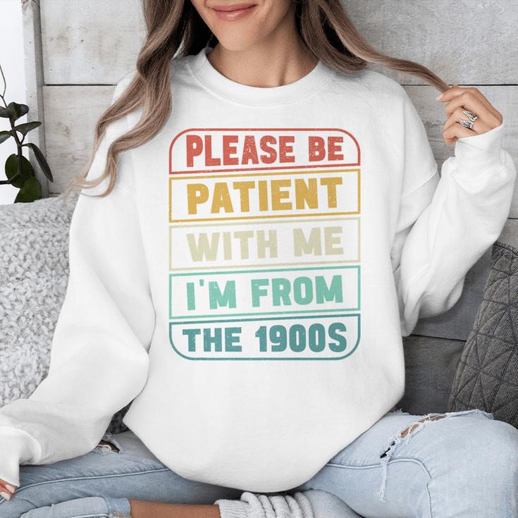 Retro Humor Please Be Patient With Me I'm From The 1900s Premium Unisex Sweatshirt