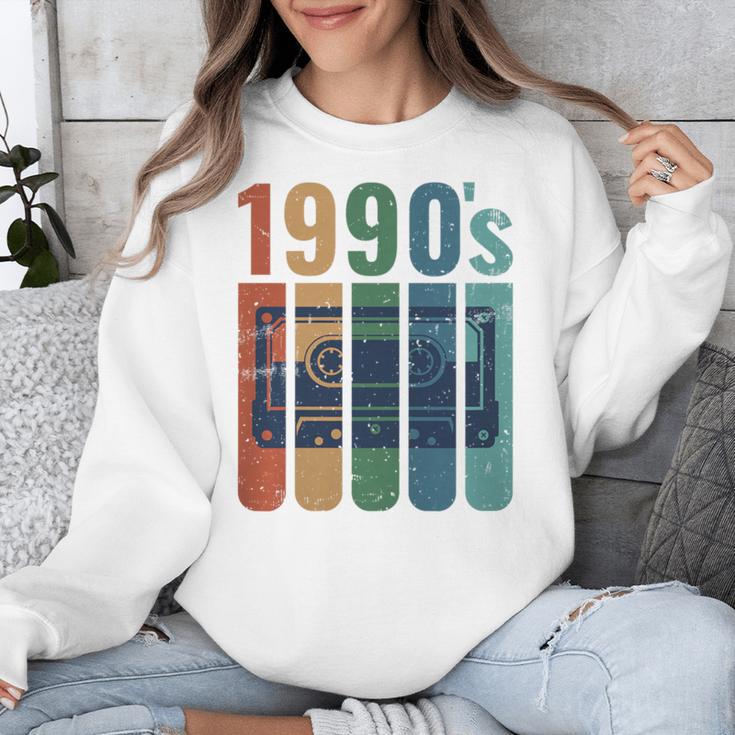 Retro Nineties Style Audio Tape Nostalgia Year 1990 Premium Tri-Blend Unisex Sweatshirt
