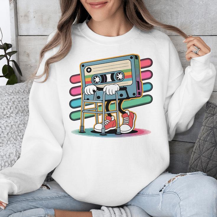 Retro Old Cassette Tape Cartoon With Walker Nostalgia Premium Tri-Blend Unisex Sweatshirt Retro Old Cassette Tape Cartoon With Walker Nostalgia Premium Tri-Blend Unisex Sweatshirt