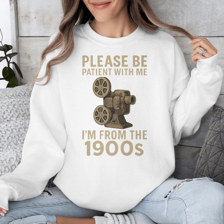 Retro Please Be Patient With Me I'm From The 1900s Projector Premium Unisex Sweatshirt