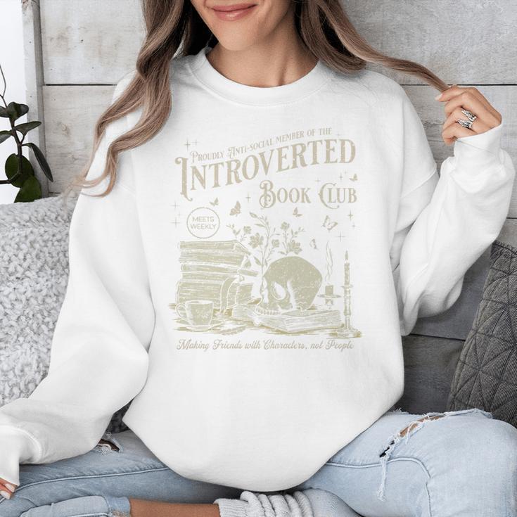 Retro Proud Anti Social Member Of Introverted Book Club Premium Tri-Blend Unisex Sweatshirt