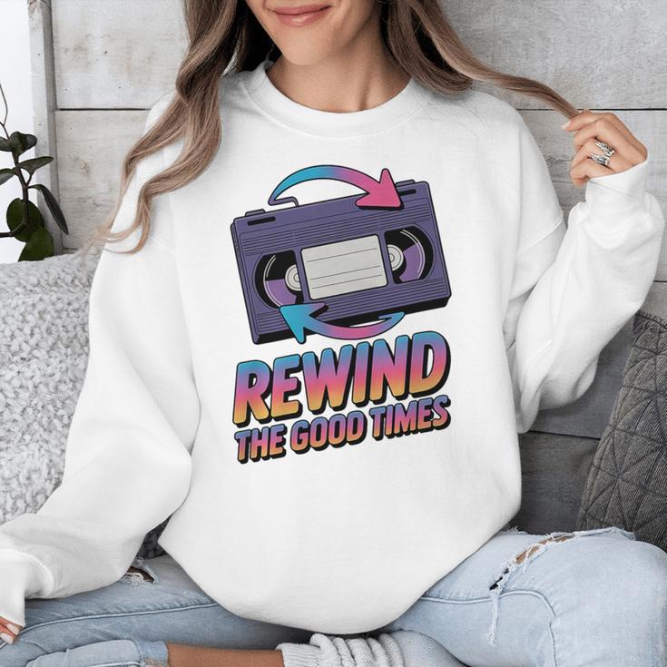 Rewind Good Times Retro VHS Tape Nostalgia 80s 90s Premium Tri-Blend Unisex Sweatshirt Rewind Good Times Retro VHS Tape Nostalgia 80s 90s Premium Tri-Blend Unisex Sweatshirt
