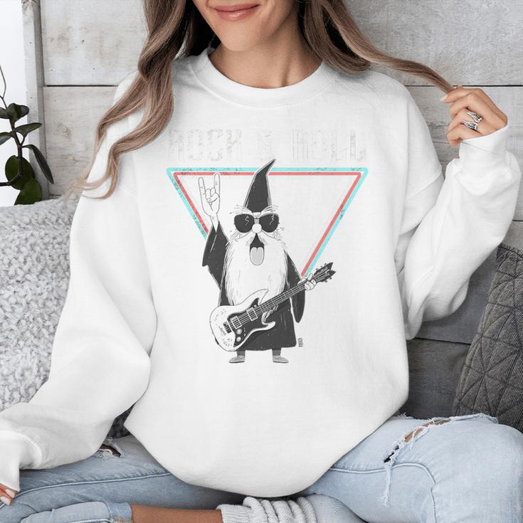 Rock & Roll Wizard Music Nostalgia Premium Tri-Blend Unisex Sweatshirt