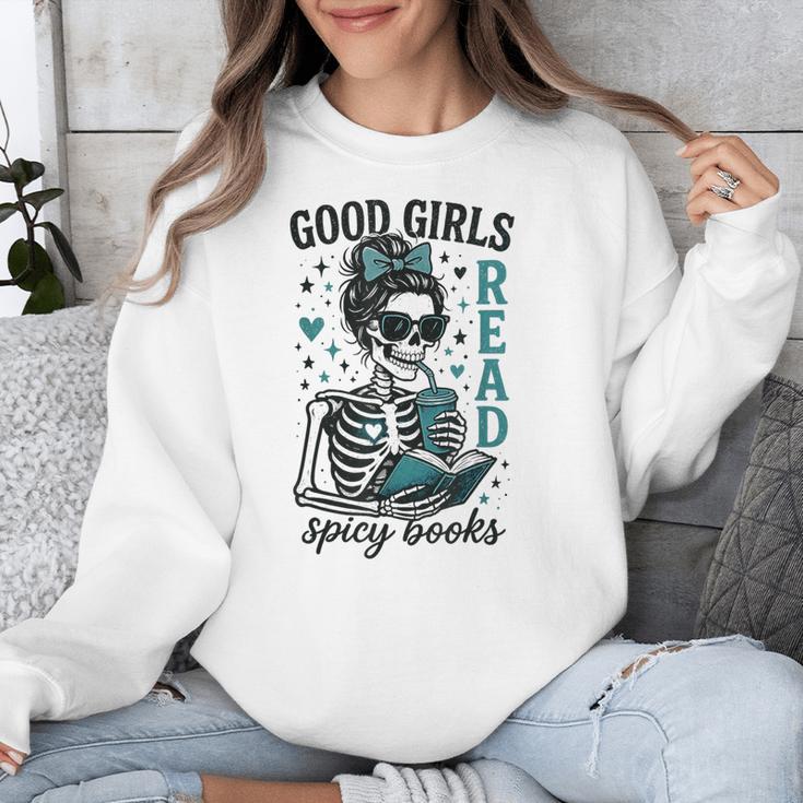 Romance Reader Good Girls Read Spicy Books Halloween Costume Unisex Sweatshirt
