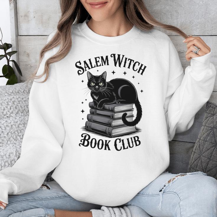 Salem Witch Book Club Bookish Halloween Cat Women Unisex Sweatshirt