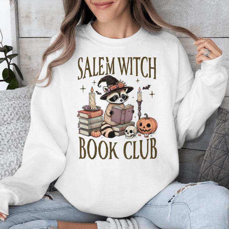 Salem Witch Book Club Raccoon Reading Unisex Sweatshirt Salem Witch Book Club Raccoon Reading Unisex Sweatshirt
