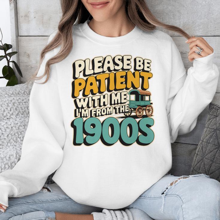 Saying Please Be Patient With Me I'm From The 1900s Premium Tri-Blend Unisex Sweatshirt