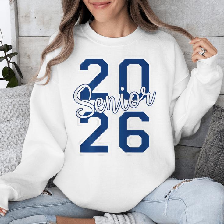 Senior 2026 Graduation Varsity Navy Blue On The Back Unisex Sweatshirt