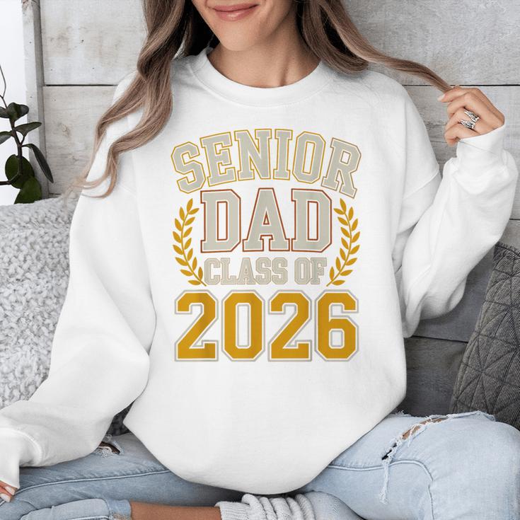 Senior Dad Class Of 2026 Purple Yellow Vintage Graduation Unisex Sweatshirt
