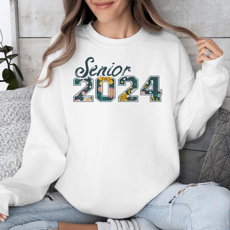 Senior Graduation Class Of 2024 Cute Senior 2024 Flowers Unisex Sweatshirt