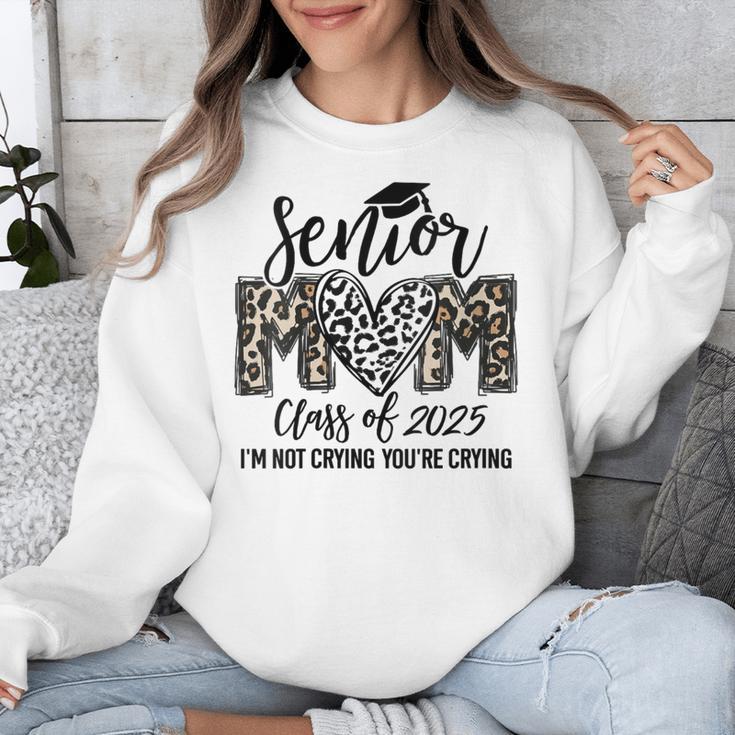 Senior Mom Class Of 2025 Senior Mama 2025 Leopard Graduation Unisex Sweatshirt