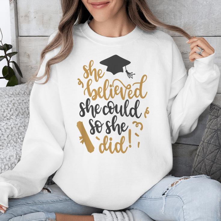 She Believed She Could So She Did Graduation Shirt Unisex Sweatshirt