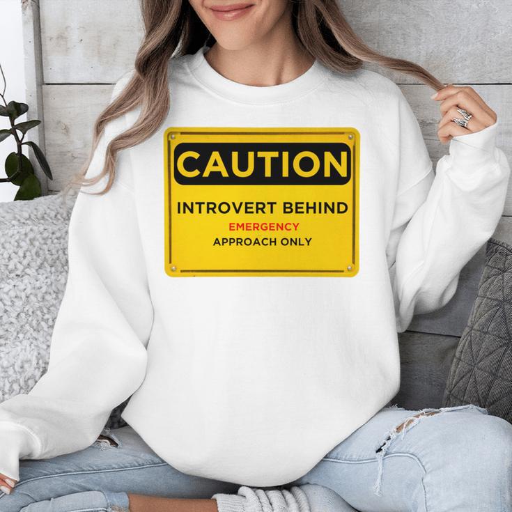 A Simple Yellow Warning Sign For Introvert Unisex Sweatshirt A Simple Yellow Warning Sign For Introvert Unisex Sweatshirt