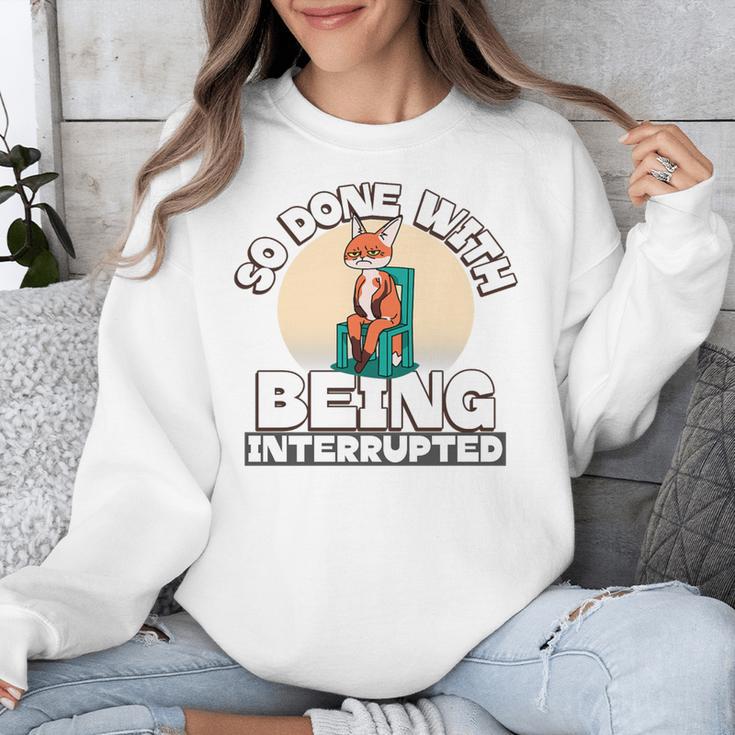 So Done With Being Interrupted Sick And Tired Introvert Premium Tri-Blend Unisex Sweatshirt