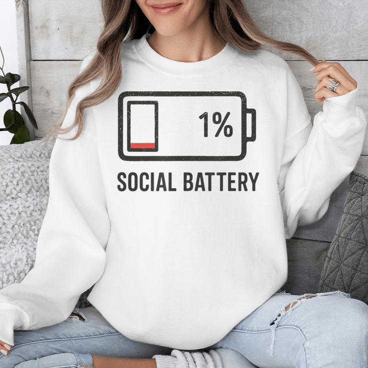 Social Battery 1 Shirt Introvert Anti Social Tee Gif Unisex Sweatshirt Social Battery 1 Shirt Introvert Anti Social Tee Gif Unisex Sweatshirt