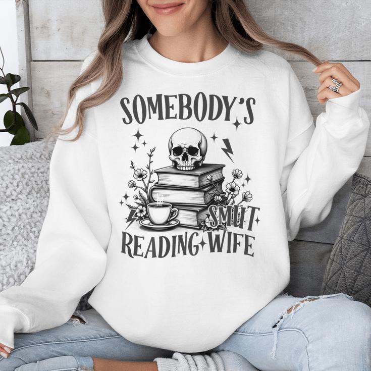 Somebody's Smut Reading Wife Smutty Book Lovers Unisex Sweatshirt