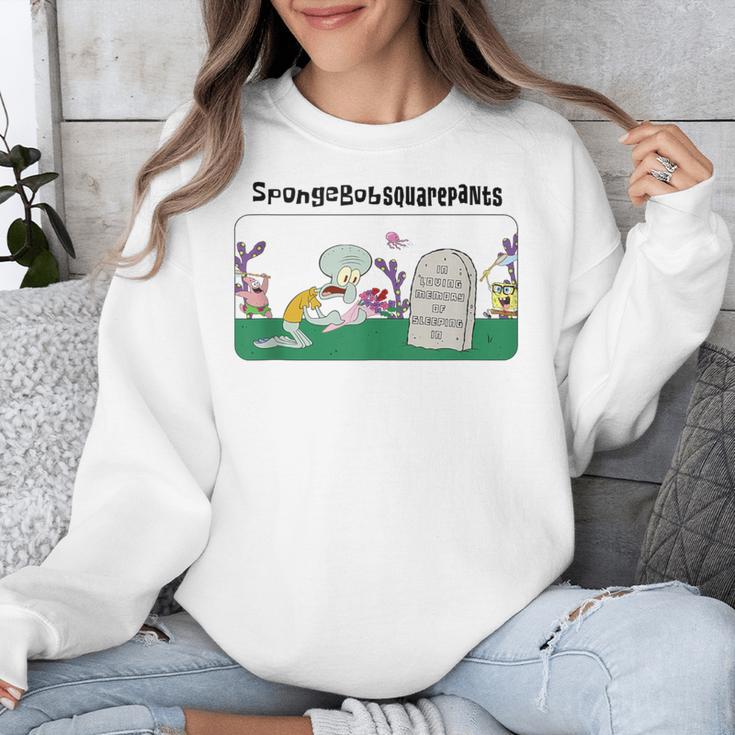 SpongeBob SquarePants In Loving Memory Of Sleeping In Unisex Sweatshirt SpongeBob SquarePants In Loving Memory Of Sleeping In Unisex Sweatshirt