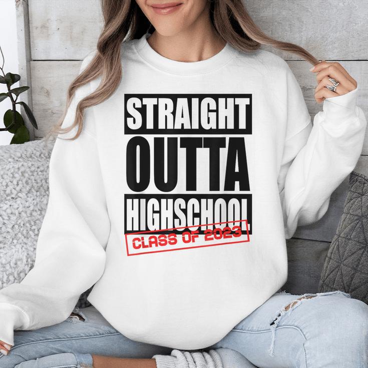 Straight Outta High School Class Of 2023 Graduation Unisex Sweatshirt