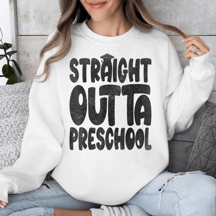 Straight Outta Preschool Graduation Cap Gown 2022 Cute Unisex Sweatshirt