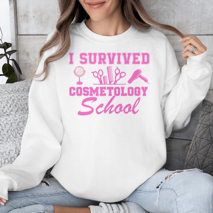 I Survived Cosmetology School Graduation Cosmetology Grad Unisex Sweatshirt