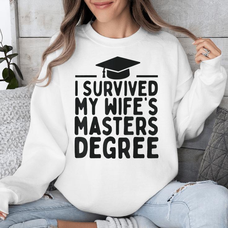I Survived My Wife's Masters Degree Graduation Class Of 2025 Unisex Sweatshirt