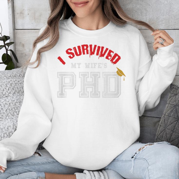 I Survived My Wife's PhD Graduation Slim Fit Shirt Unisex Sweatshirt
