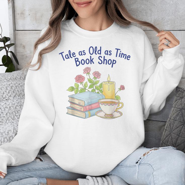 Tale As Old As Time Floral Bookshop Romantic Unisex Sweatshirt