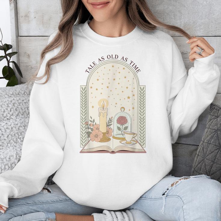 Tale As Old As Time Rose Candle And Book Unisex Sweatshirt