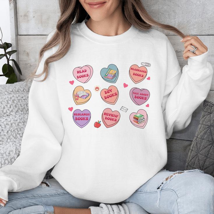 Things I Do On Valentines's Day Book Lover Candy Heart Unisex Sweatshirt