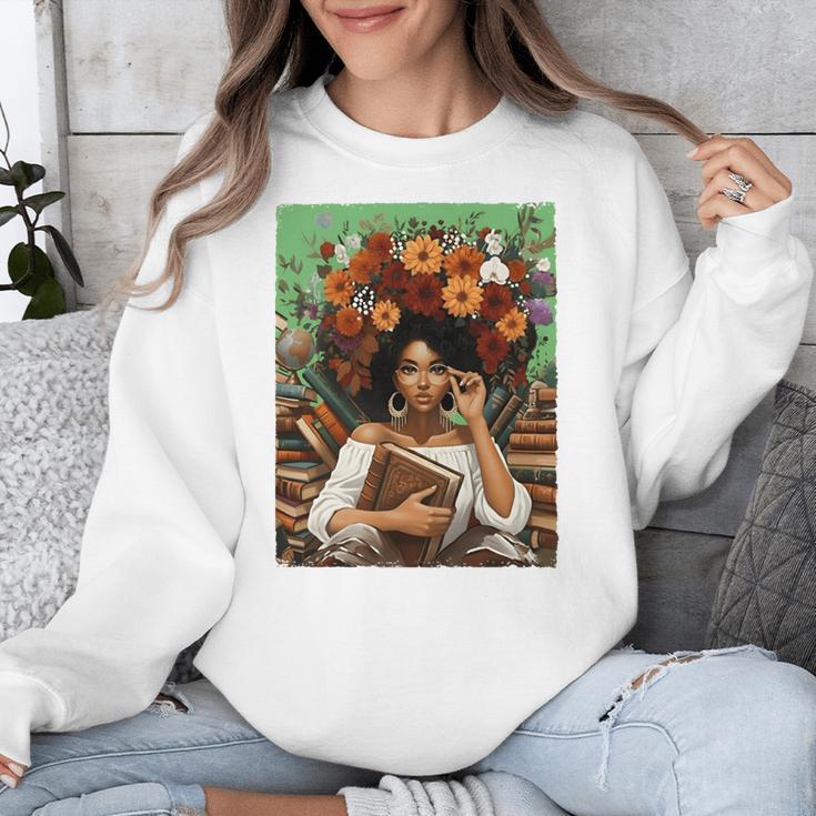History Month Black Afro Girl Women Book Lovers Floral Unisex Sweatshirt History Month Black Afro Girl Women Book Lovers Floral Unisex Sweatshirt