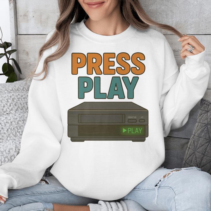 VHS Cassette Retro Analog Nostalgia Theme Premium Unisex Sweatshirt VHS Cassette Retro Analog Nostalgia Theme Premium Unisex Sweatshirt