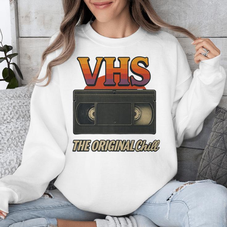 VHS Tape Nostalgia Old School Technology Humor Premium Unisex Sweatshirt