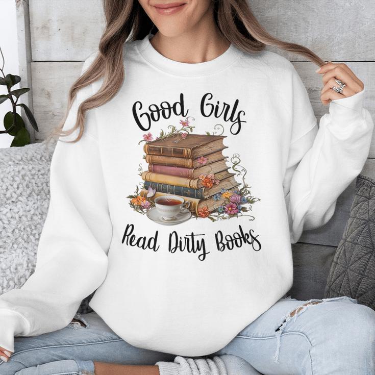 Vintage Fantasy Romance Lover Good Girls Read Dirty Books Unisex Sweatshirt Vintage Fantasy Romance Lover Good Girls Read Dirty Books Unisex Sweatshirt