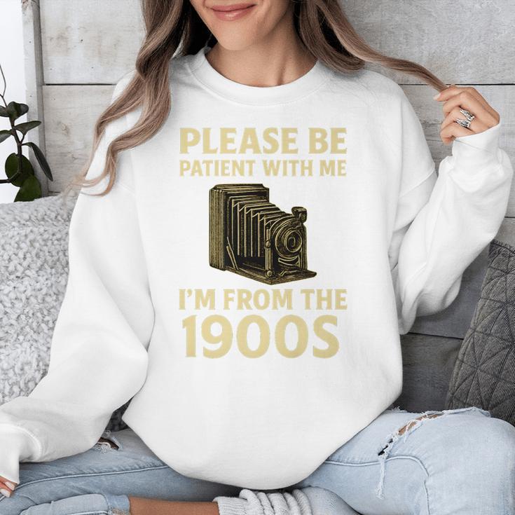 Vintage Please Be Patient With Me I'm From The 1900s Camera Premium Unisex Sweatshirt