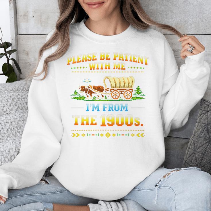 Vintage Please Be Patient With Me I'm From The 1900s Premium Tri-Blend Unisex Sweatshirt