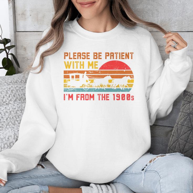Vintage Retro Please Be Patient With Me I'm From The 1900s Premium Unisex Sweatshirt