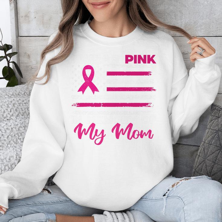 I Wear Pink In Memory Of My Mom Breast Cancer Awareness Premium Tri-Blend Unisex Sweatshirt I Wear Pink In Memory Of My Mom Breast Cancer Awareness Premium Tri-Blend Unisex Sweatshirt