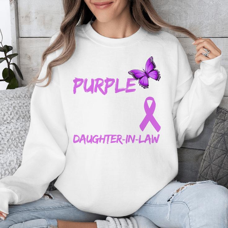 I Wear Purple In Memory Of My Daughter-In-Law Overdose Unisex Sweatshirt