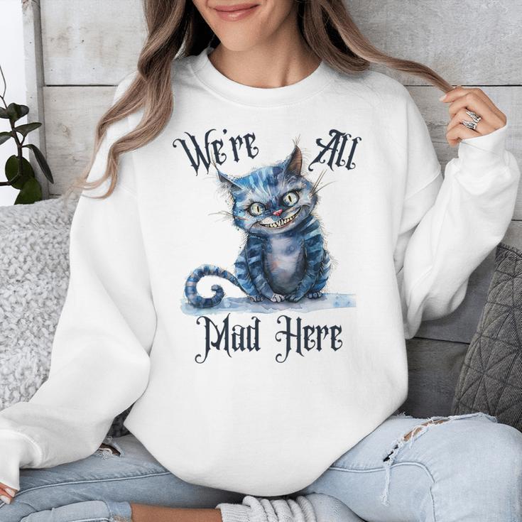We'Re All Mad Here Cheshire Cat Alice Wonderland Book Kids Unisex Sweatshirt We'Re All Mad Here Cheshire Cat Alice Wonderland Book Kids Unisex Sweatshirt