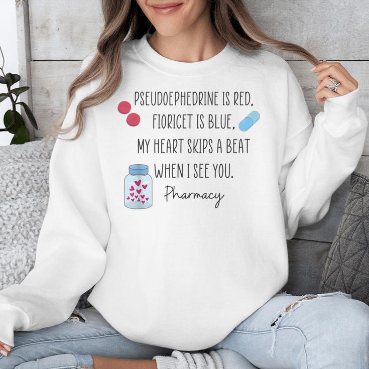 Women Pharmacist Valentines Pharmacy Technician Graduation Unisex Sweatshirt