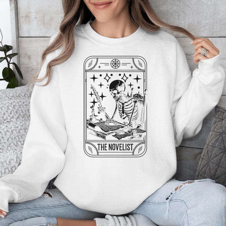 Writer Novelist Book Poetry Author Skeleton Tarot Card Unisex Sweatshirt Writer Novelist Book Poetry Author Skeleton Tarot Card Unisex Sweatshirt