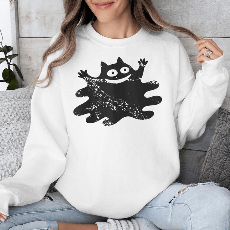 Yk2 Grunge Scary Cat With Tail Tomboy 90s Nostalgia Indie Unisex Sweatshirt