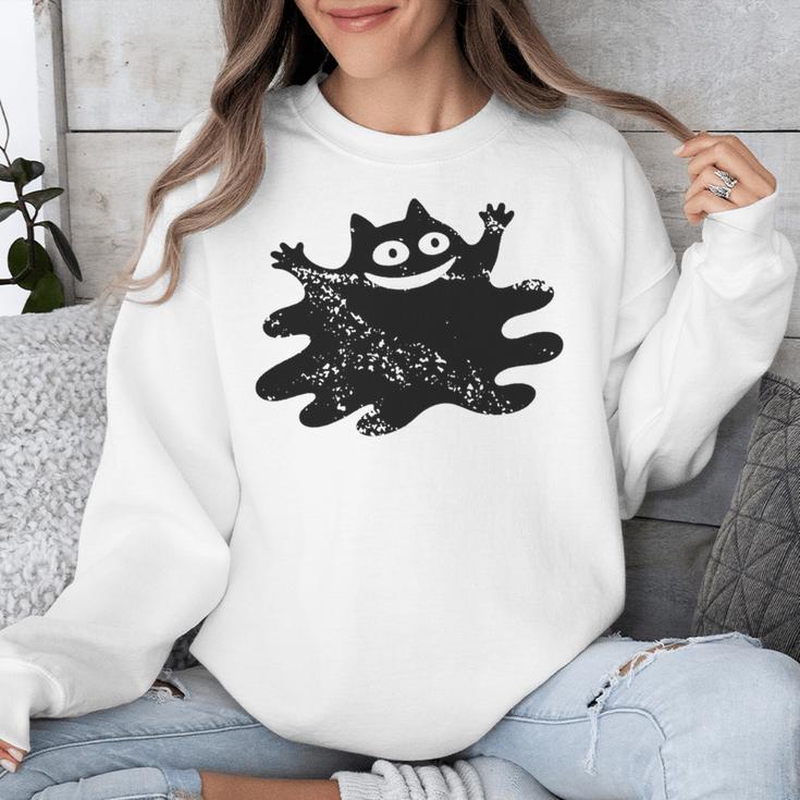 Yk2 Grunge Scary Cat With Tail Tomboy 90s Nostalgia Indie Unisex Sweatshirt